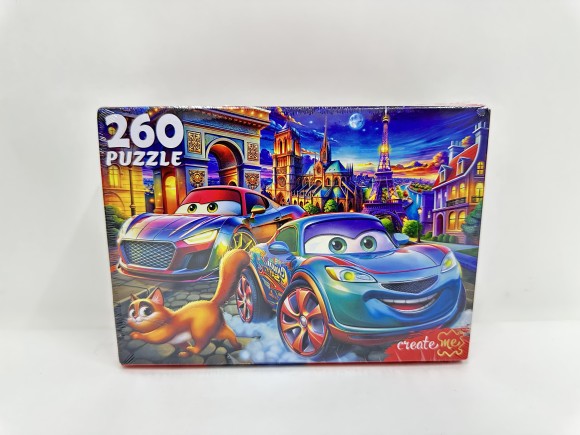 ПАЗЛЫ 260 элементов. МАШИНКИ В НОЧНОМ ПАРИЖЕ (арт. УК260-0241)